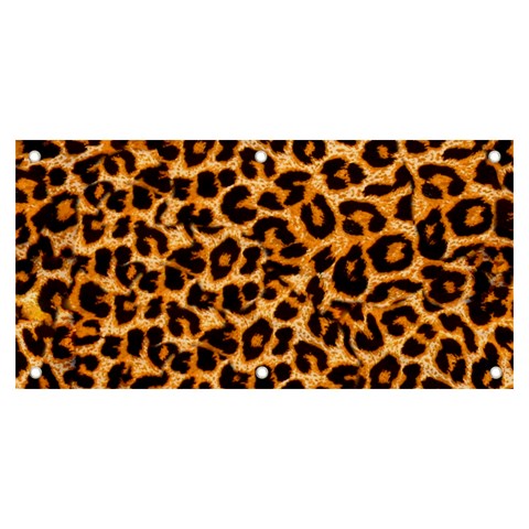 Leopard Skin Texture Macro, Brown Banner and Sign 6  x 3  from ArtsNow.com Front