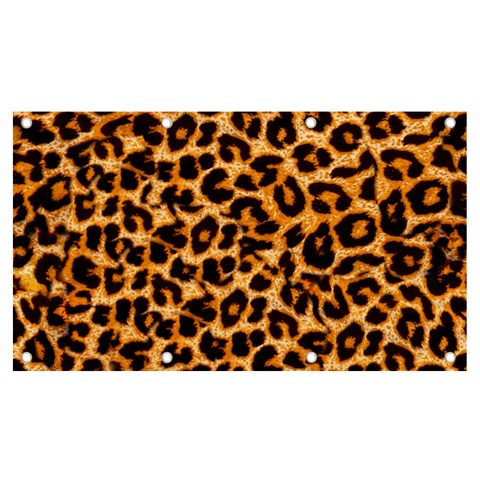 Leopard Skin Texture Macro, Brown Banner and Sign 7  x 4  from ArtsNow.com Front