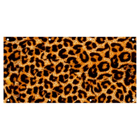 Leopard Skin Texture Macro, Brown Banner and Sign 8  x 4  from ArtsNow.com Front