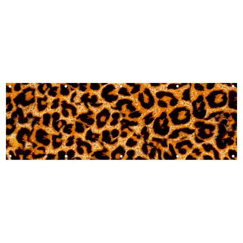 Leopard Skin Texture Macro, Brown Banner and Sign 12  x 4  from ArtsNow.com Front