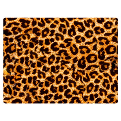 Leopard Skin Texture Macro, Brown Two Sides Premium Plush Fleece Blanket (Baby Size) from ArtsNow.com 40 x30  Blanket Back