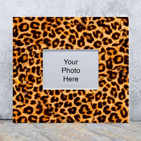 Leopard Skin Texture Macro, Brown White Wall Photo Frame 5  x 7  from ArtsNow.com Front