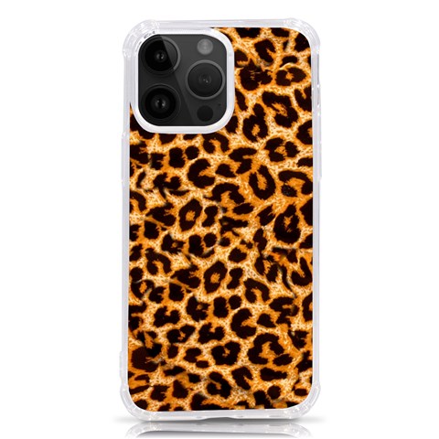 Leopard Skin Texture Macro, Brown iPhone 14 Pro Max TPU UV Print Case from ArtsNow.com Front