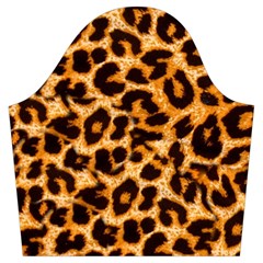 Leopard Skin Texture Macro, Brown Trumpet Sleeve Cropped Top from ArtsNow.com Sleeve Right