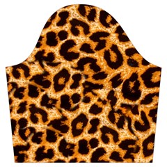 Leopard Skin Texture Macro, Brown Trumpet Sleeve Cropped Top from ArtsNow.com Sleeve Left