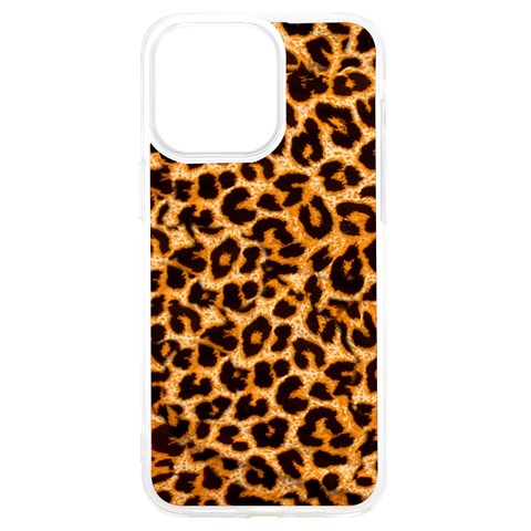 Leopard Skin Texture Macro, Brown iPhone 15 Pro Max TPU UV Print Case from ArtsNow.com Front