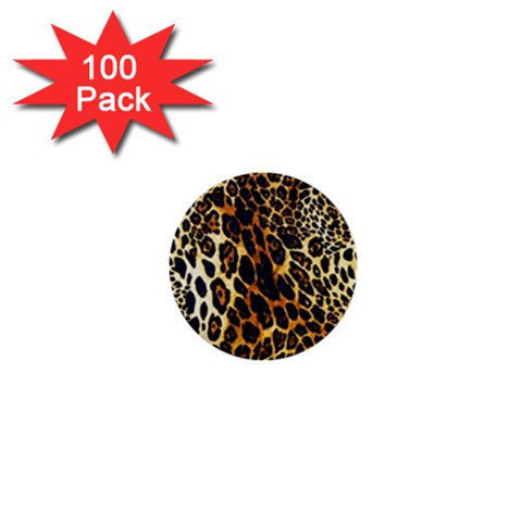 Leopard Skin Texture, Macro, Brown 1  Mini Buttons (100 pack)  from ArtsNow.com Front