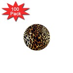 Leopard Skin Texture, Macro, Brown 1  Mini Magnets (100 pack) 