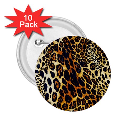 Leopard Skin Texture, Macro, Brown 2.25  Buttons (10 pack)  from ArtsNow.com Front