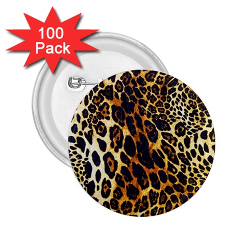 Leopard Skin Texture, Macro, Brown 2.25  Buttons (100 pack)  from ArtsNow.com Front