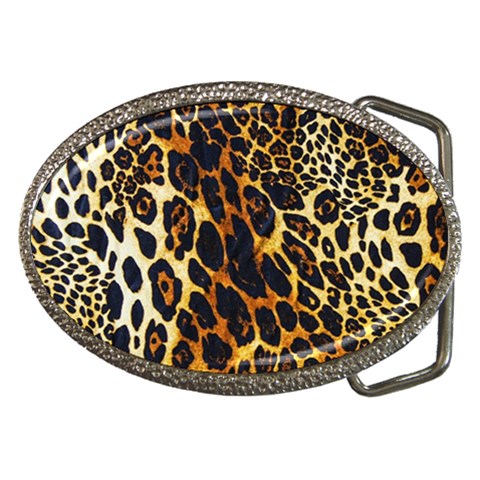 Leopard Skin Texture, Macro, Brown Belt Buckles from ArtsNow.com Front