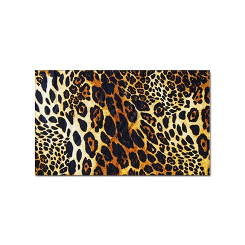 Leopard Skin Texture, Macro, Brown Sticker (Rectangular) from ArtsNow.com Front