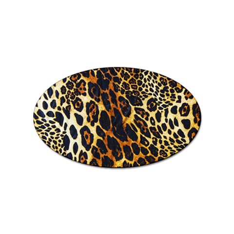 Leopard Skin Texture, Macro, Brown Sticker Oval (10 pack) from ArtsNow.com Front