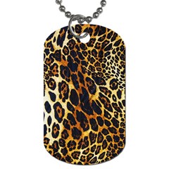 Leopard Skin Texture, Macro, Brown Dog Tag (Two Sides) from ArtsNow.com Front