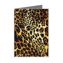 Leopard Skin Texture, Macro, Brown Mini Greeting Card from ArtsNow.com Left