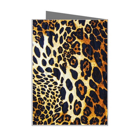 Leopard Skin Texture, Macro, Brown Mini Greeting Card from ArtsNow.com Right