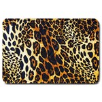 Leopard Skin Texture, Macro, Brown Large Doormat