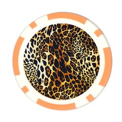 Leopard Skin Texture, Macro, Brown Poker Chip Card Guard from ArtsNow.com Back