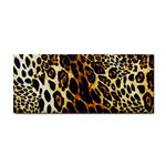 Leopard Skin Texture, Macro, Brown Hand Towel