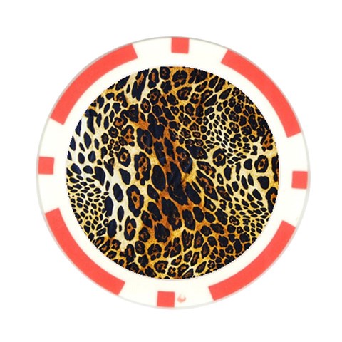 Leopard Skin Texture, Macro, Brown Poker Chip Card Guard (10 pack) from ArtsNow.com Front