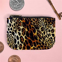 Leopard Skin Texture, Macro, Brown Mini Coin Purse from ArtsNow.com Front