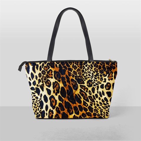 Leopard Skin Texture, Macro, Brown Classic Shoulder Handbag from ArtsNow.com Back