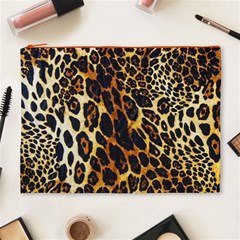 Leopard Skin Texture, Macro, Brown Cosmetic Bag (XL) from ArtsNow.com Front