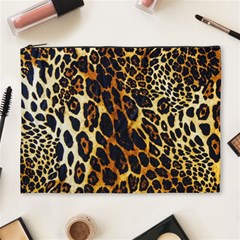 Leopard Skin Texture, Macro, Brown Cosmetic Bag (XL) from ArtsNow.com Front