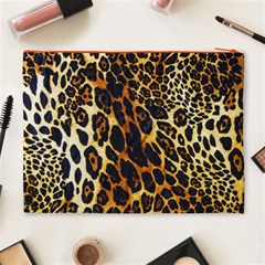 Leopard Skin Texture, Macro, Brown Cosmetic Bag (XL) from ArtsNow.com Back