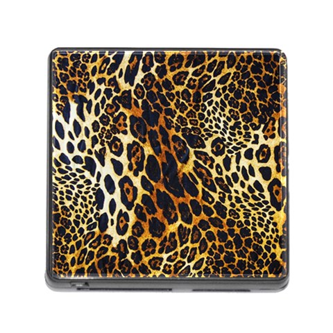 Leopard Skin Texture, Macro, Brown Memory Card Reader (Square 5 Slot) from ArtsNow.com Front