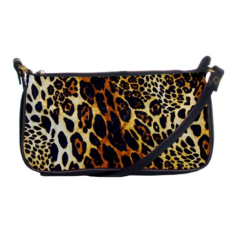 Leopard Skin Texture, Macro, Brown Shoulder Clutch Bag from ArtsNow.com Front