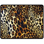 Leopard Skin Texture, Macro, Brown Fleece Blanket (Medium)