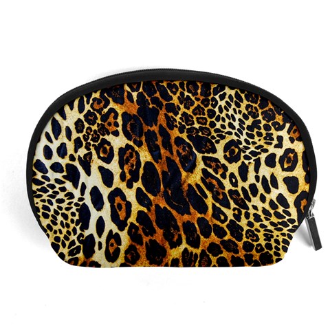 Leopard Skin Texture, Macro, Brown Accessory Pouch (Large) from ArtsNow.com Front