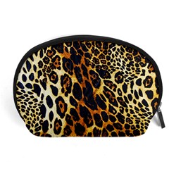 Leopard Skin Texture, Macro, Brown Accessory Pouch (Large) from ArtsNow.com Front