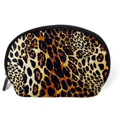 Leopard Skin Texture, Macro, Brown Accessory Pouch (Large) from ArtsNow.com Back