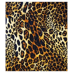 Leopard Skin Texture, Macro, Brown Drawstring Pouch (Medium) from ArtsNow.com Front