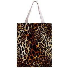 Leopard Skin Texture, Macro, Brown Zipper Classic Tote Bag from ArtsNow.com Front