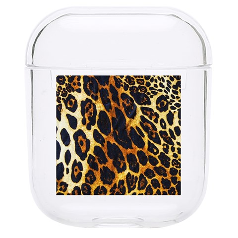 Leopard Skin Texture, Macro, Brown Hard PC AirPods 1/2 Case from ArtsNow.com Front