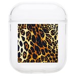 Leopard Skin Texture, Macro, Brown Soft TPU AirPods 1/2 Case