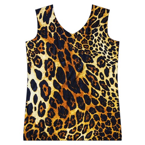 Leopard Skin Texture, Macro, Brown Women s Basketball Tank Top from ArtsNow.com Front