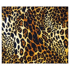 Leopard Skin Texture, Macro, Brown Zipper Large Tote Bag from ArtsNow.com Front