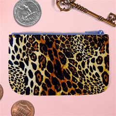 Leopard Skin Texture, Macro, Brown Large Coin Purse from ArtsNow.com Back