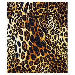 Leopard Skin Texture, Macro, Brown Drawstring Pouch (XS) from ArtsNow.com Front