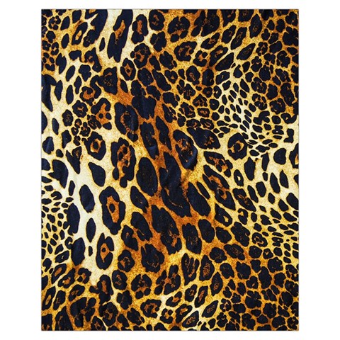 Leopard Skin Texture, Macro, Brown Drawstring Pouch (XL) from ArtsNow.com Front