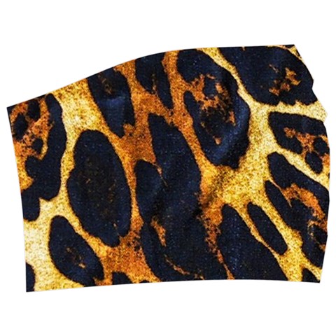 Leopard Skin Texture, Macro, Brown Babydoll Tankini Top from ArtsNow.com Front Right