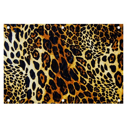 Leopard Skin Texture, Macro, Brown Banner and Sign 6  x 4  from ArtsNow.com Front