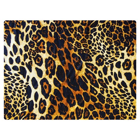 Leopard Skin Texture, Macro, Brown Two Sides Premium Plush Fleece Blanket (Baby Size) from ArtsNow.com 40 x30  Blanket Front