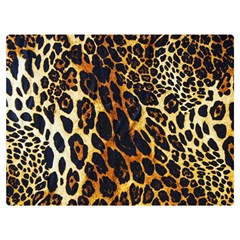 Leopard Skin Texture, Macro, Brown Two Sides Premium Plush Fleece Blanket (Baby Size) from ArtsNow.com 40 x30  Blanket Front