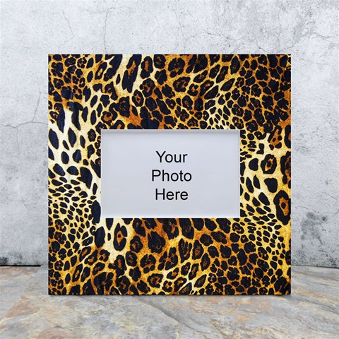 Leopard Skin Texture, Macro, Brown White Box Photo Frame 4  x 6  from ArtsNow.com Front