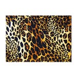 Leopard Skin Texture, Macro, Brown Crystal Sticker (A4)